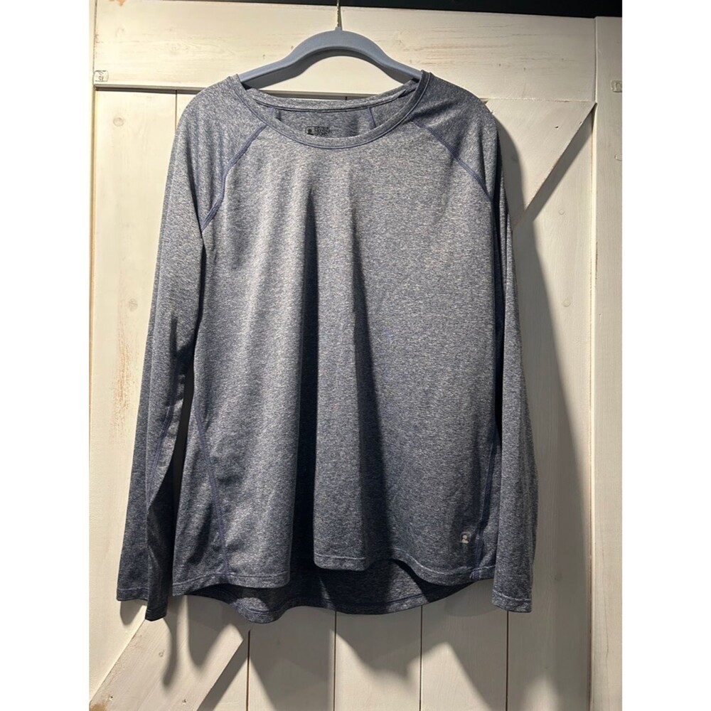 Eastern Mountain Sports Techwick Heathered Blue Performance Shirt XL Athletic